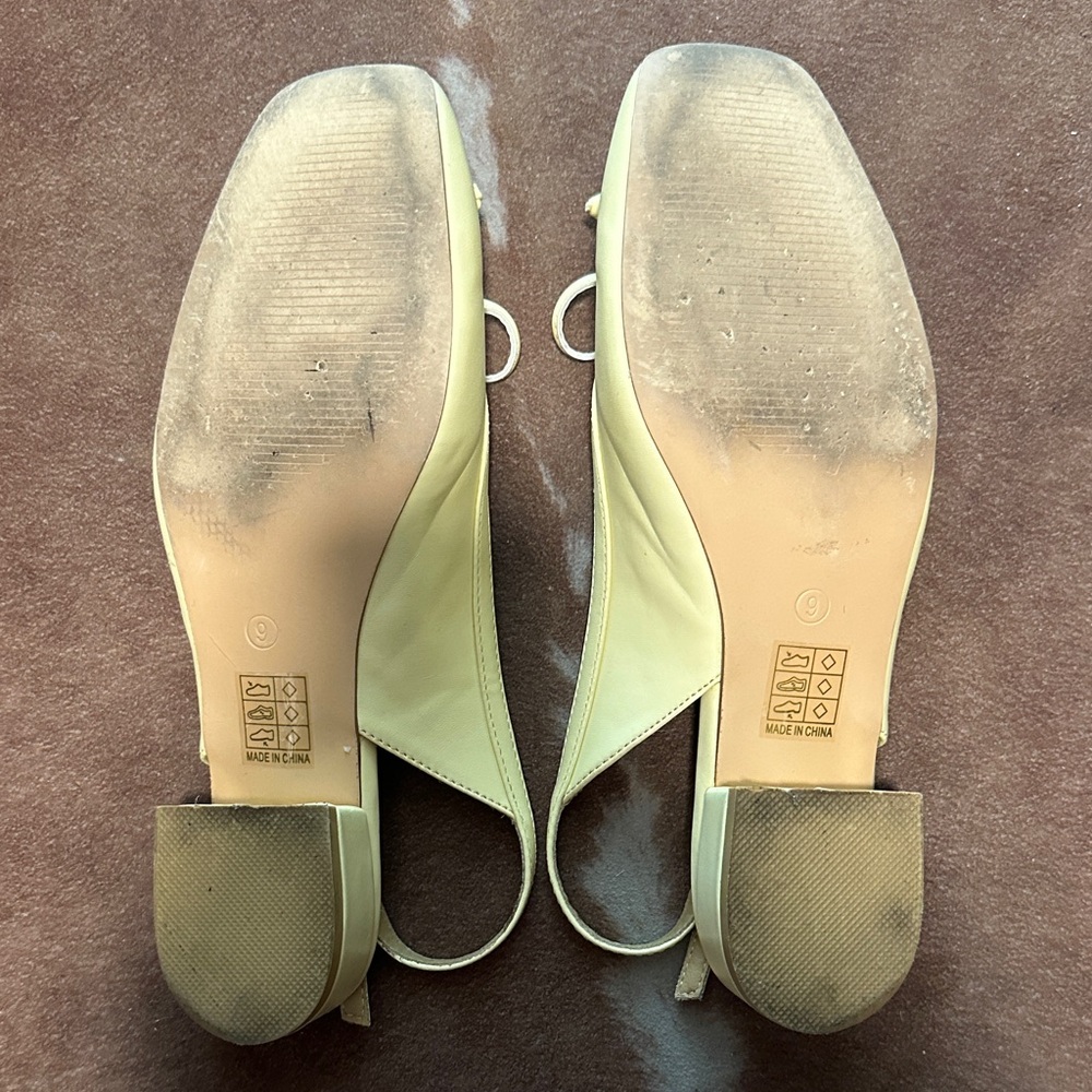 Yellow Bow Slingback Mules - Picture 4 of 6